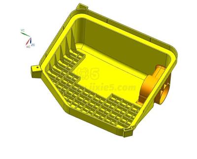汽车滤清器壳注塑模具设计 滑块抽芯塑料注射模及其三维与二维图纸实现